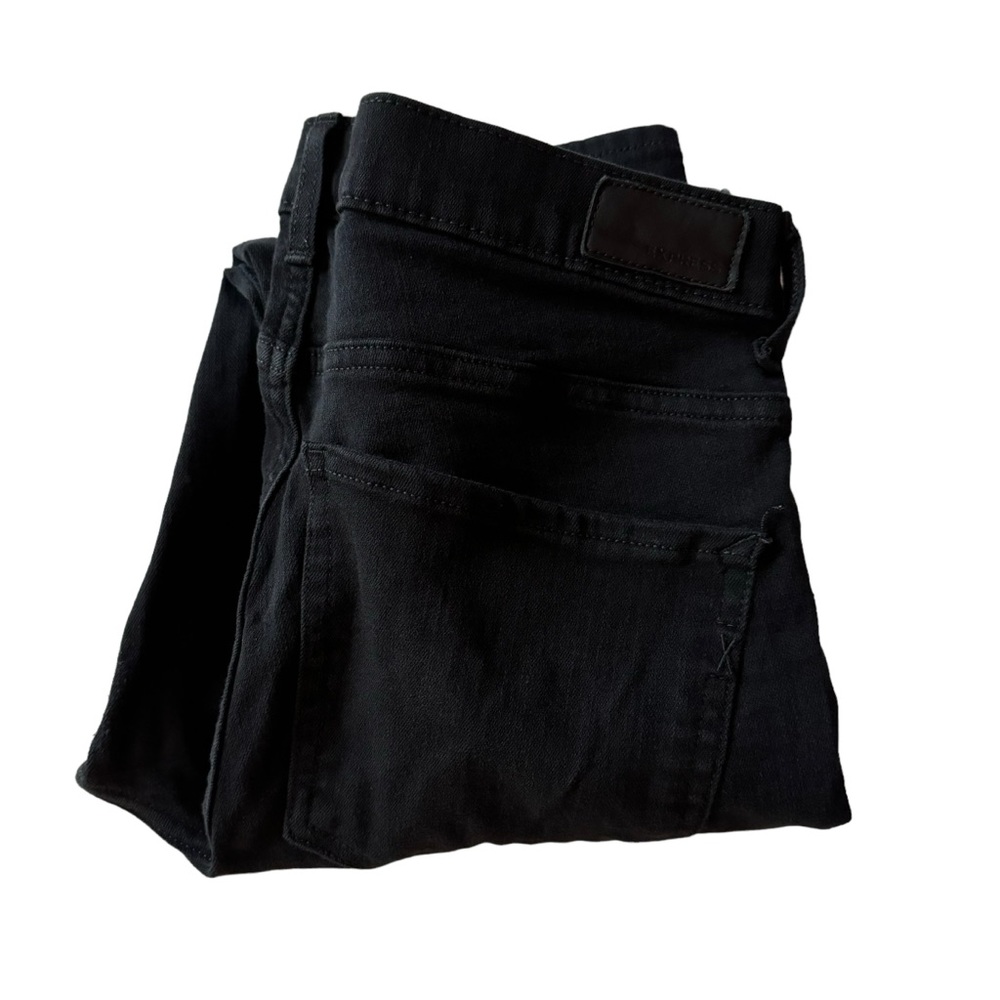 Express Black High Rise Stretch Front Zipper Decoration Leggings